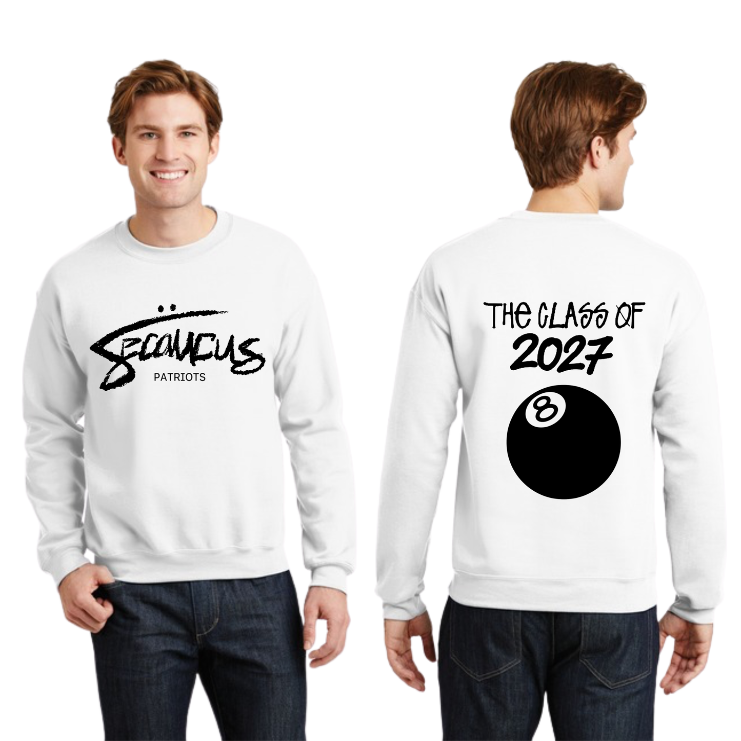 Class Of 2027 White Unisex Crewneck Sweatshirt Fall 2025 Fundraiser