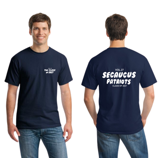 Class Of 2027 Navy Unisex Short Sleeve Shirt Fall 2025 Fundraiser