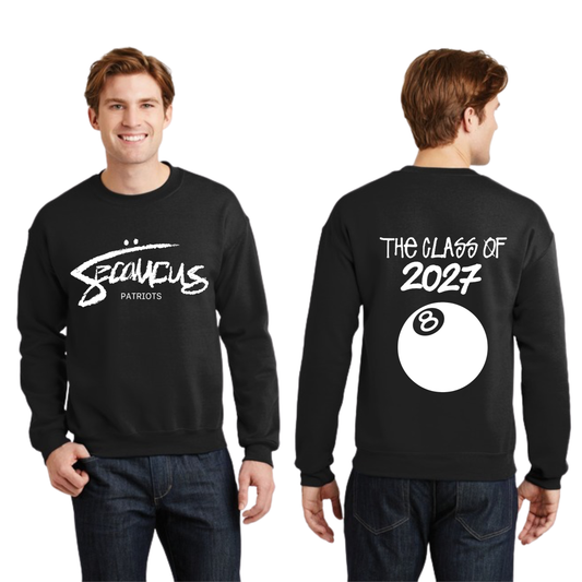 Class Of 2027 Black Unisex Crewneck Sweatshirt Fall 2025 Fundraiser