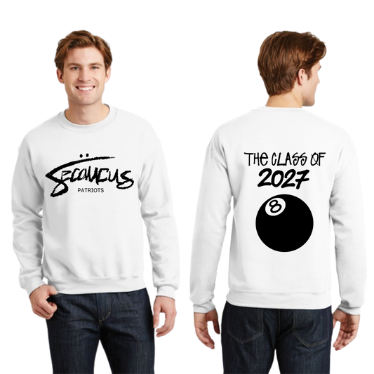 Class Of 2027 White Unisex Crewneck Sweatshirt Fall 2025 Fundraiser