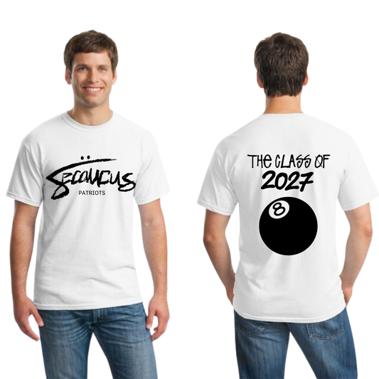 Class Of 2027 White Unisex Short Sleeve Shirt Fall 2025 Fundraiser