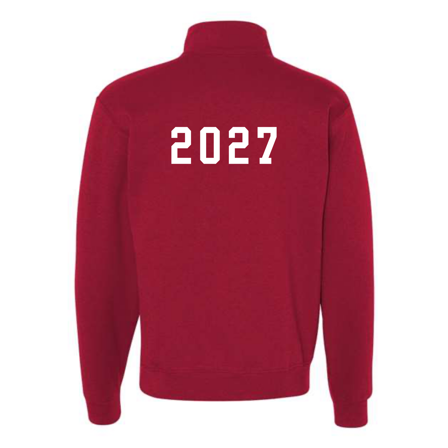 Red Unisex Quarter-Zip Sweatshirt