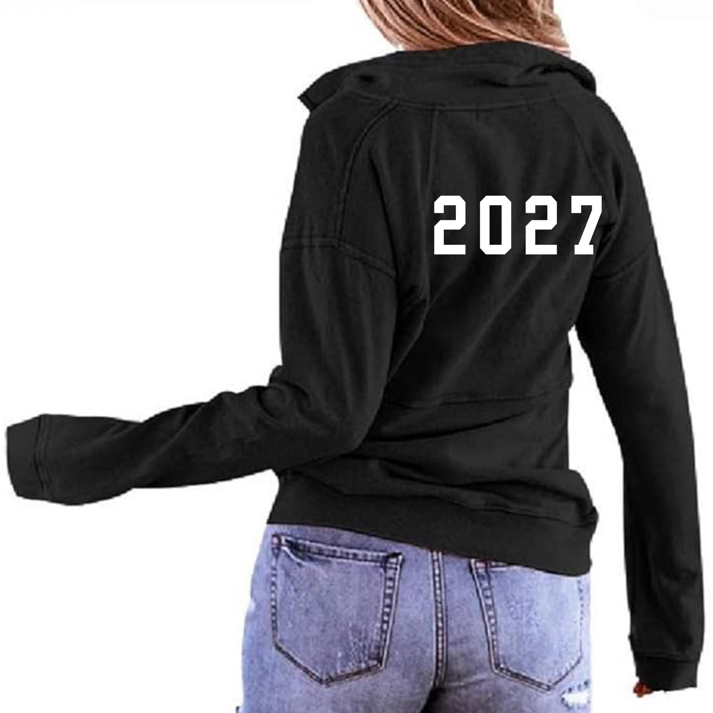 Black Women's Half Zip Up Sweatshirt