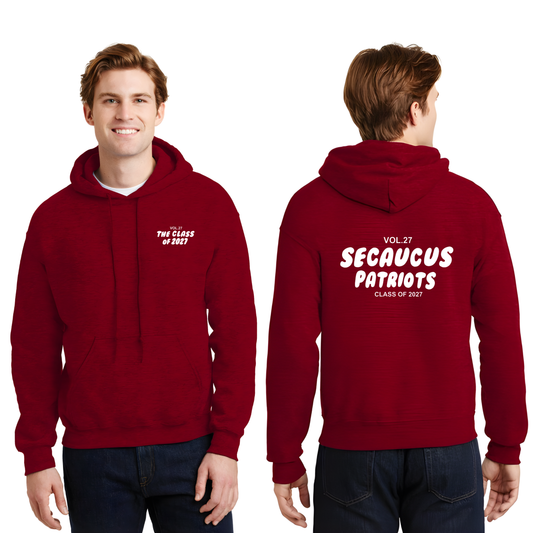 Class Of 2027 Deep Red Unisex Hoodie Fall 2025 Fundraiser