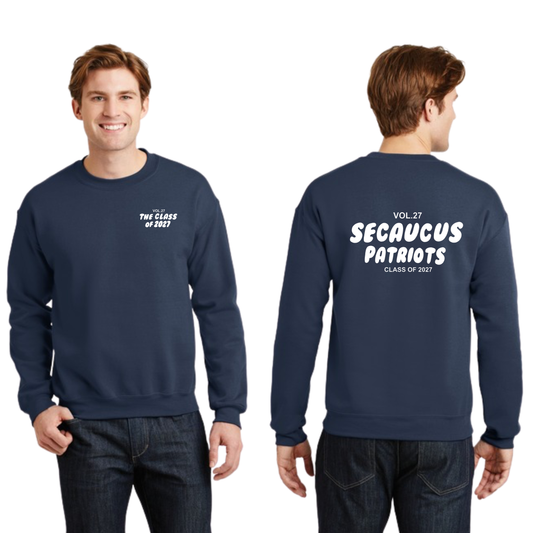 Class Of 2027 Navy Unisex Crewneck Sweatshirt Fall 2025 Fundraiser
