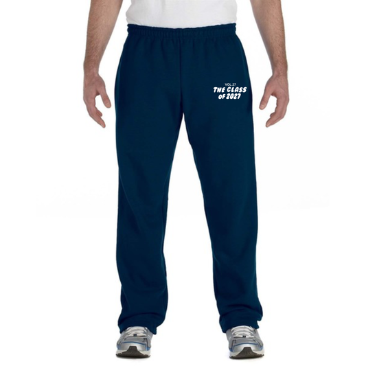 Class Of 2027 Navy Unisex Open Bottom Sweatpants Fall 2025 Fundraiser