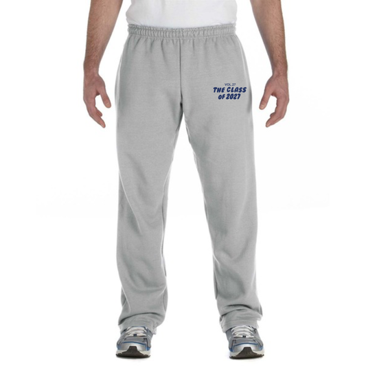 Class Of 2027 Gray Unisex Open Bottom Sweatpants Fall 2025 Fundraiser