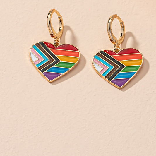 Pride Heart Earrings