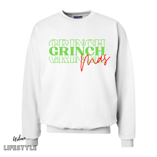 White Grinch Mas Crewneck