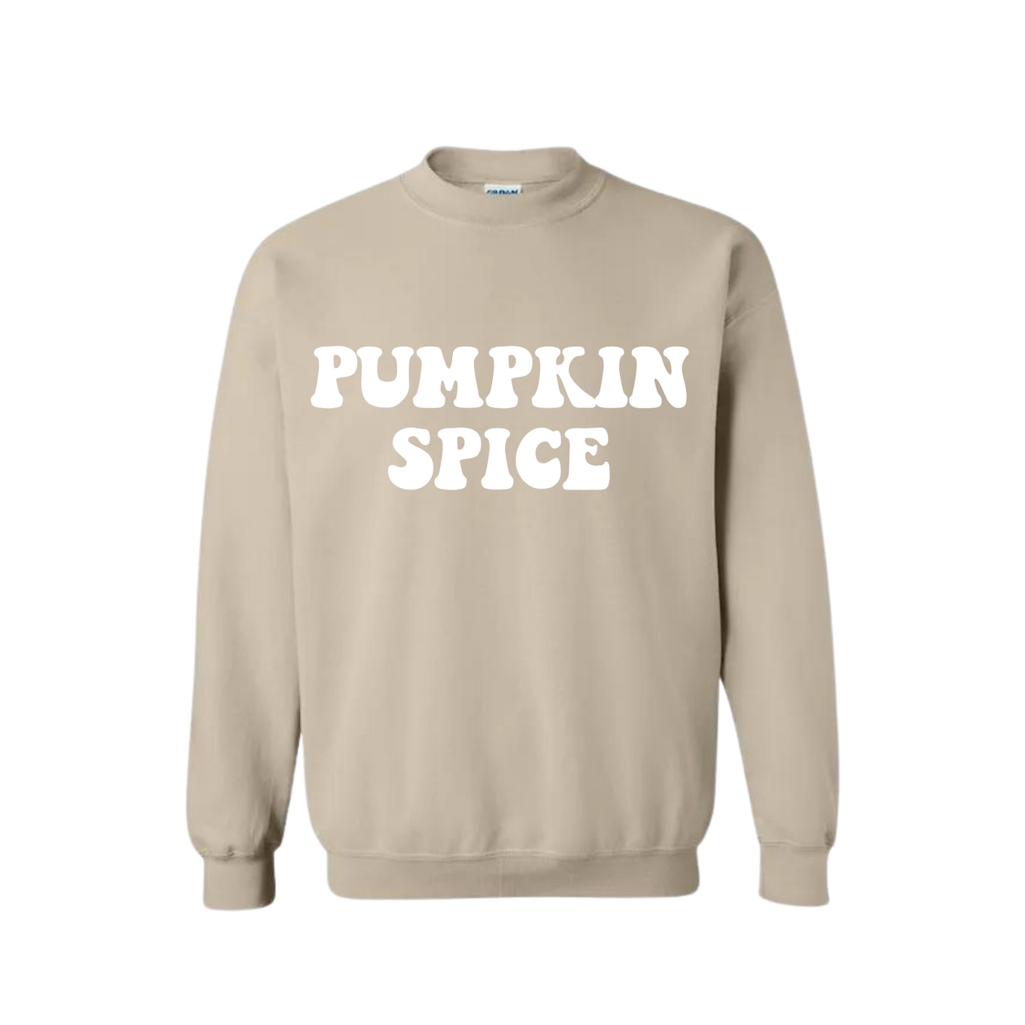 Pumpkin Spice Crewneck Tan & White